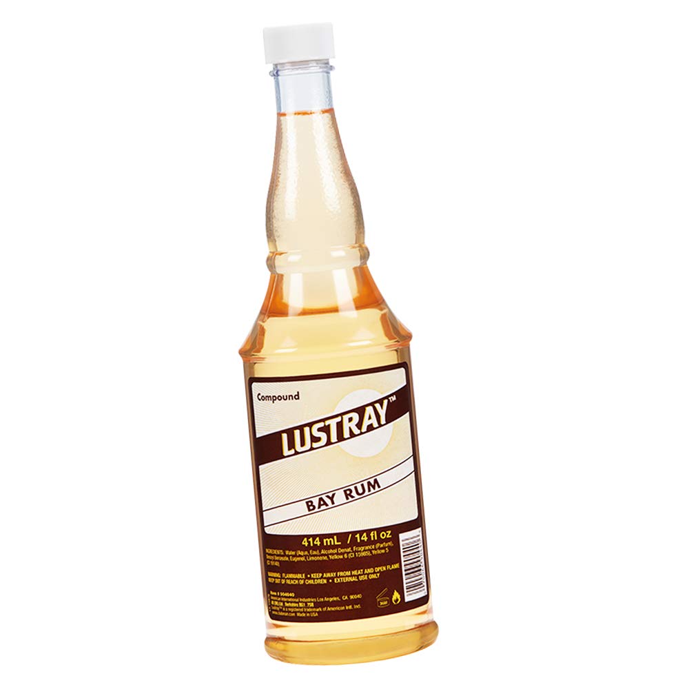 LUSTRAY BAY RUM AFTER SHAVE, 14 OZ