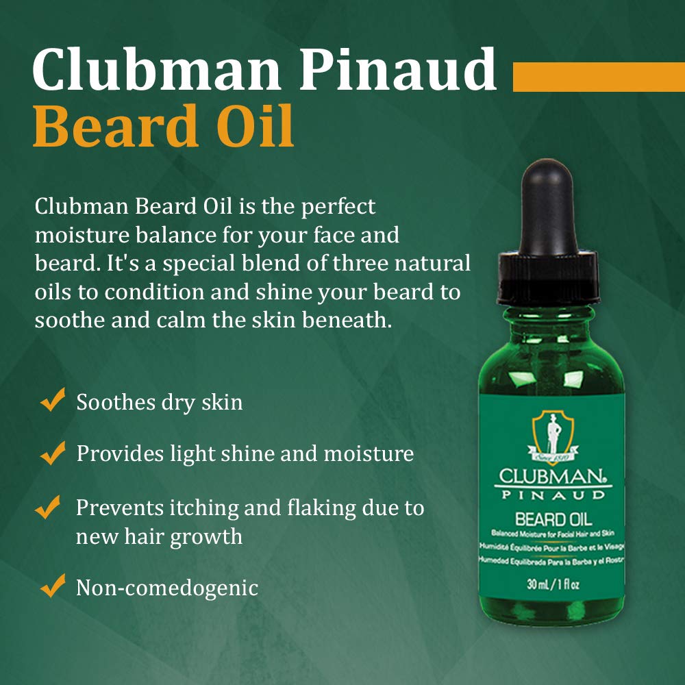 Clubman Pinaud Beard Oil - 3 Pack