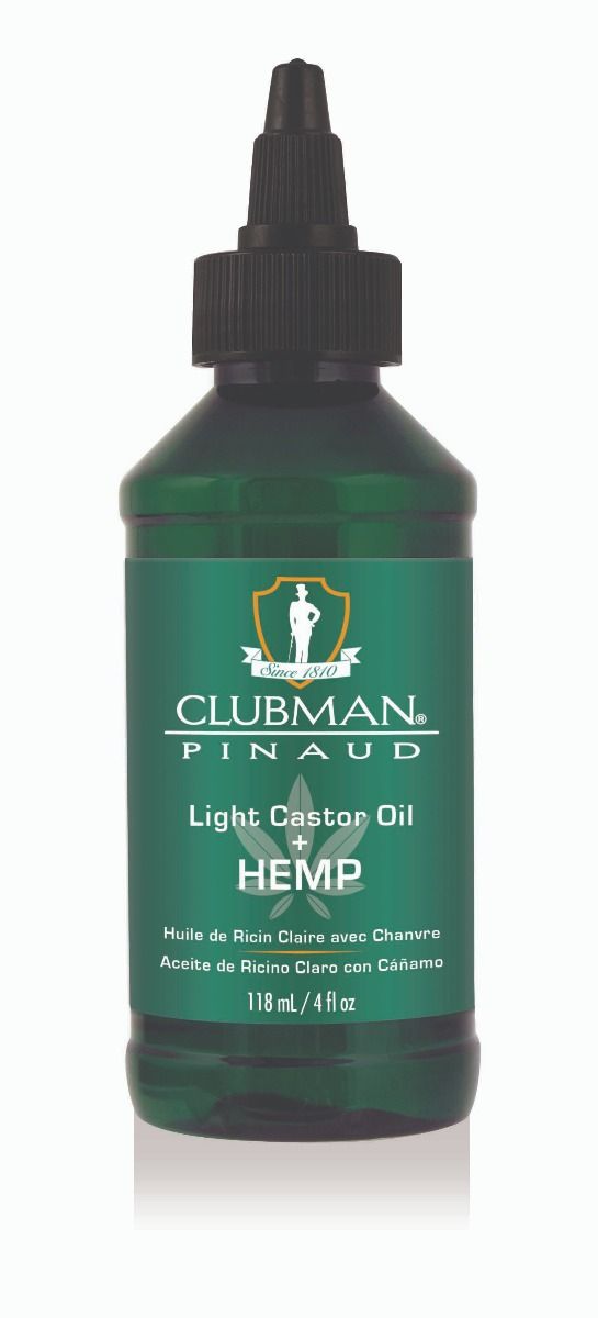 CLUBMAN LIGHT CASTOR OIL + HEMP OIL, 4 FL OZ